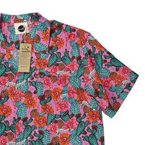 Boardies Apparel Cactus Eyeballs Shirt 100% Tencel Short Sleeve Summer  Size 2XL